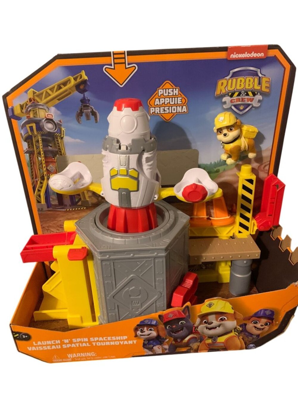 Nickelodeon Rubble & Crew Launch N Spin Spaceship Toy Set